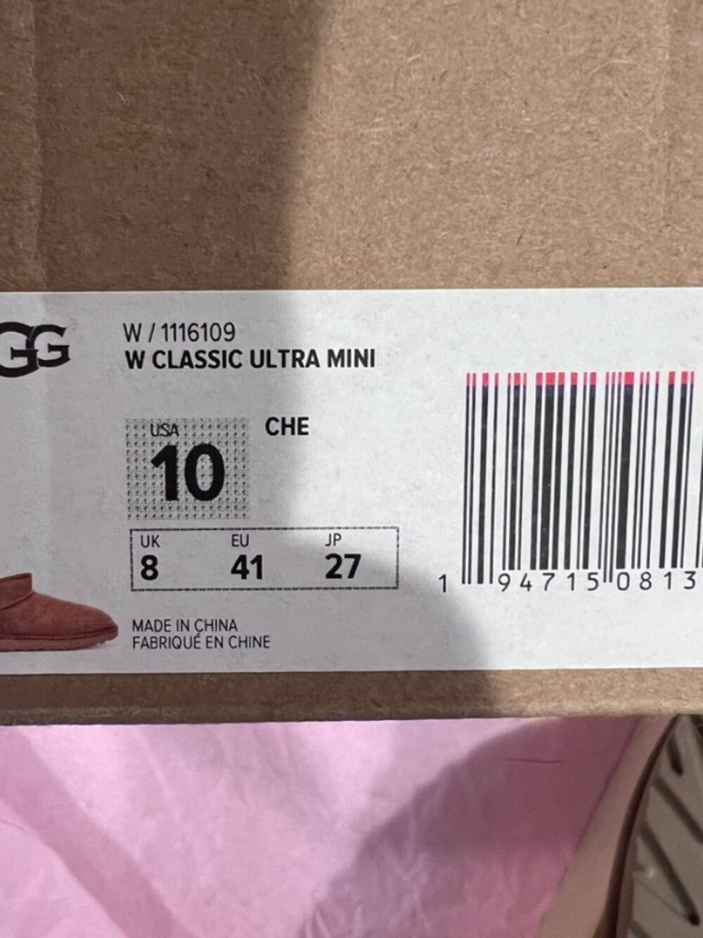 Ugg Classis Ultra Mini New With Box Size 10 - Picture 4 of 10